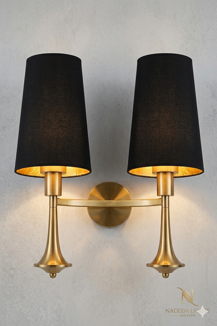 Velora Black & Gold Wall Light
