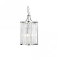 Victoria 2LT Pendant - Chrome Metal & Clear Crystal