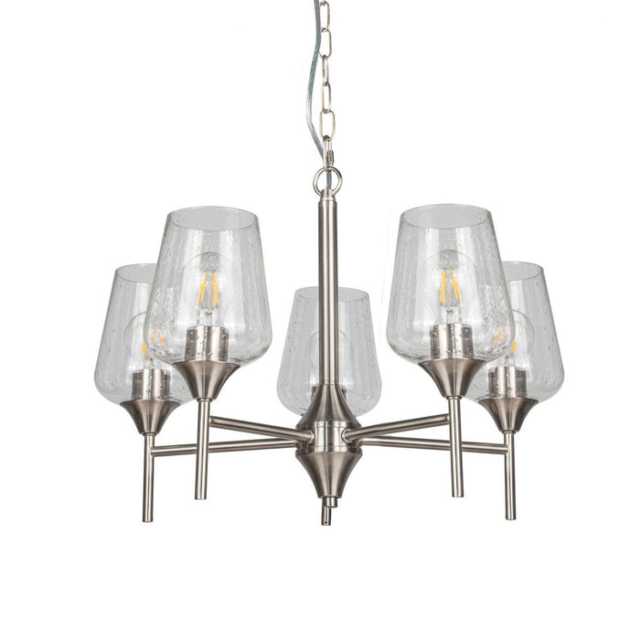 Vino 5 Light Satin Chrome Ceiling Light