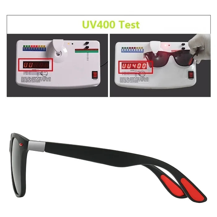 Vintage Square Sunglasses UV400 For Men Women Driving Fishing Eyewear