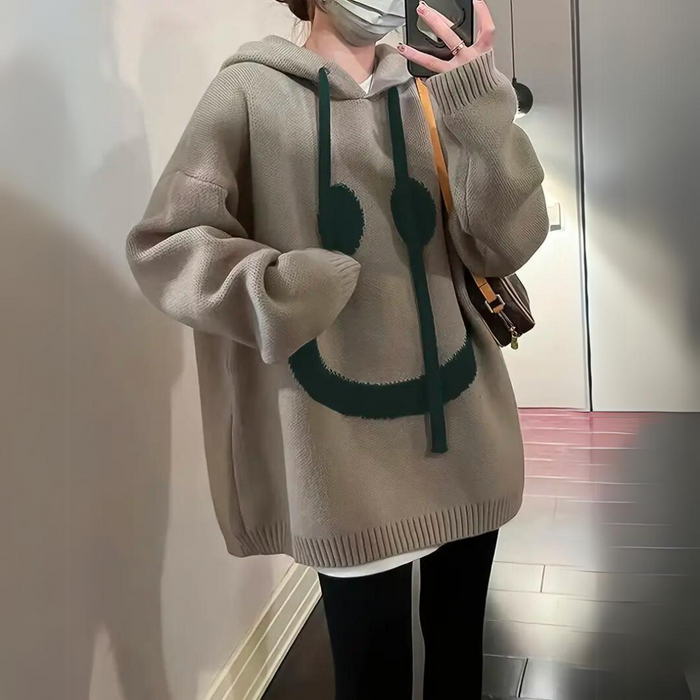 Warm Cozy Women's Oversized Hoodie - Knit, Everyday