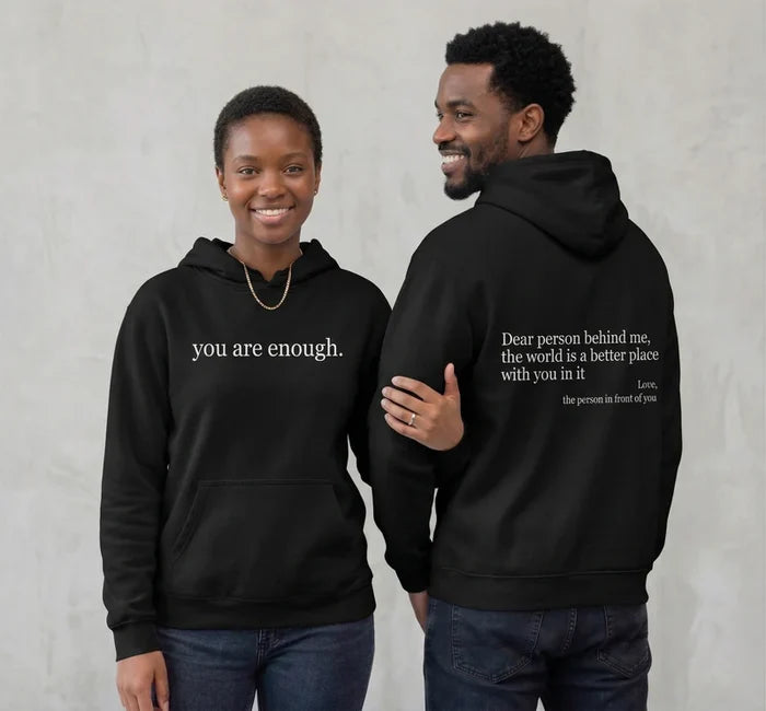 Warm Unisex Hoodie - Graphic Front-Pocket Hoodie With Back Print, Fleece-Lined, Casual Wear