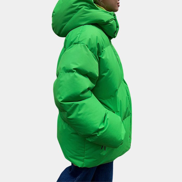 Warm Women's Puffer Jacket - Relaxed Quilted, For Winter