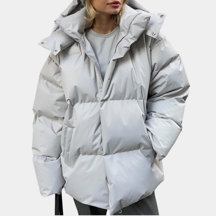 Warm Women's Puffer Jacket - Relaxed Quilted, For Winter