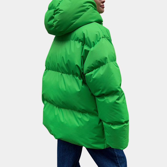 Warm Women's Puffer Jacket - Relaxed Quilted, For Winter