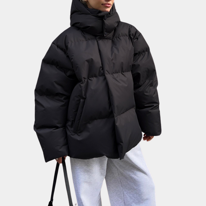Warm Women's Puffer Jacket - Relaxed Quilted, For Winter