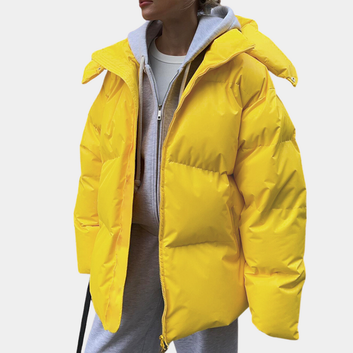 Warm Women's Puffer Jacket - Relaxed Quilted, For Winter