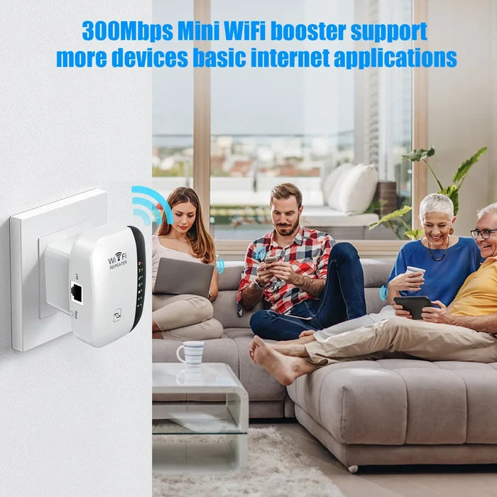 WiFi Range Extender 300Mbps 2.4GHz – Wireless Repeater with WPS for Home Network Boost 2026
